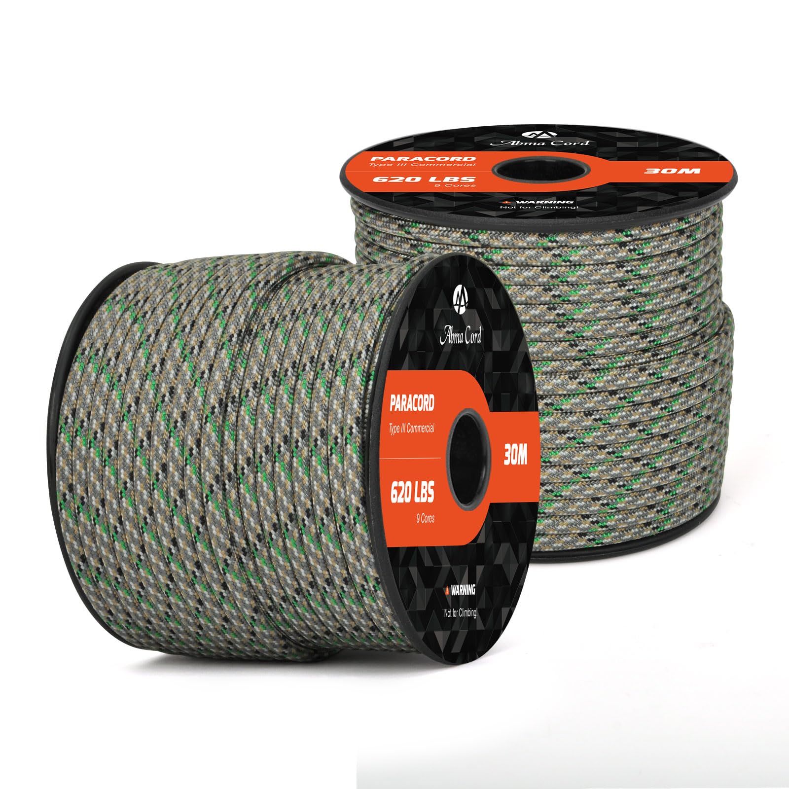 Abma Cord Paracord 620 lbs 4mm 9 Strands 100% Nylon 30M - Owl