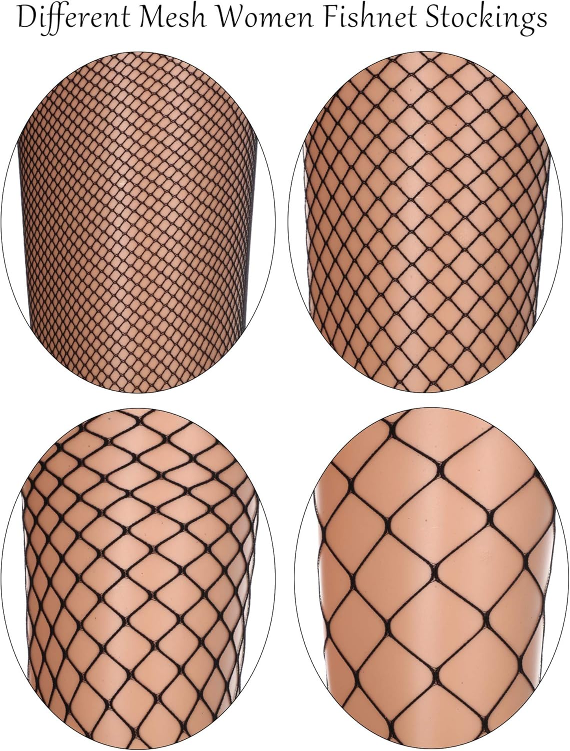 8 Pairs Women Fishnet Stockings Tights Pantyhose Thigh High Stockings Waist Fishnets at  Women’s Clothing store