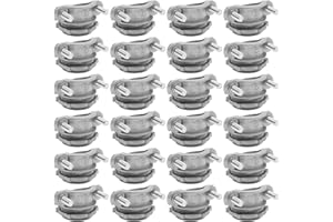 AIRTAK 24Pcs Clamp Type Cable Connectors,3/4” Metal Electrical Box Connectors Wire Clamps for Metallic Conduit Protect Cables,Silver Premium Zinc Alloy.