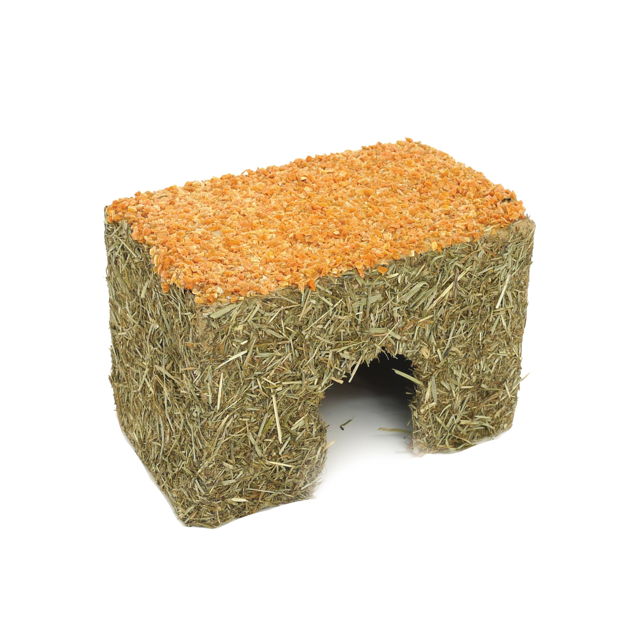 Rosewood Naturals Small Carrot Cottage for Small Animals - Edible Toy, Hay House, Den and Hideout for Hamsters, Gerbils and Mice