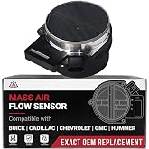 Mass Air Flow Sensor (MAF) - Compatible with Buick, Cadillac, Chevrolet &amp; More - Rainier, CTS, DeVille, Eldorado, Escalade, Escalade ESV - Mass Airflow Sensor - MAF Sensor Replacement - 1999-2009
