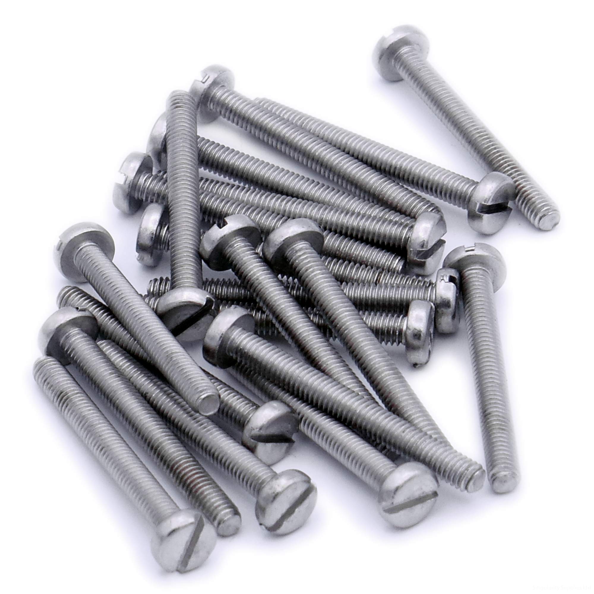 M2 (2mm x 12mm) Slot Pan Machine Screw (Bolt) - Stainless Steel (A2) (Pack of 20) — image 1