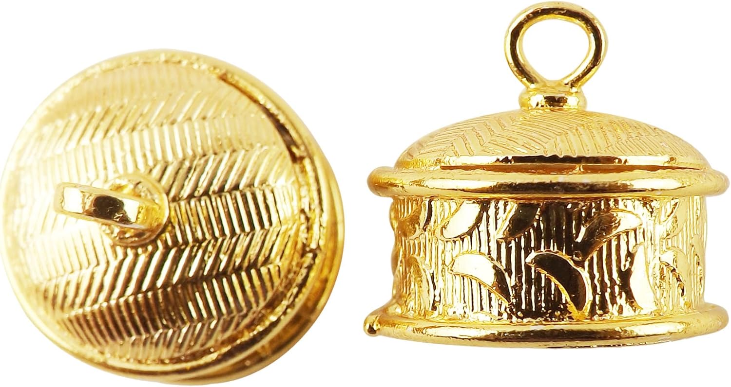 18K Gold Overlay End Cap CG45919X21MM Jewelry