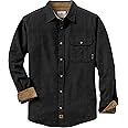 Legendary Whitetails Men's Buck Camp Flannel, Long Sleeve Plaid Button Down Casual Shirt, Corduroy Cuffs