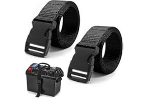 LSKASELUE 2PCS 39 Inch Battery Tie Down Strap, Adjustable Battery Box Retainer Straps with Quick Release Buckle, Universal Ny