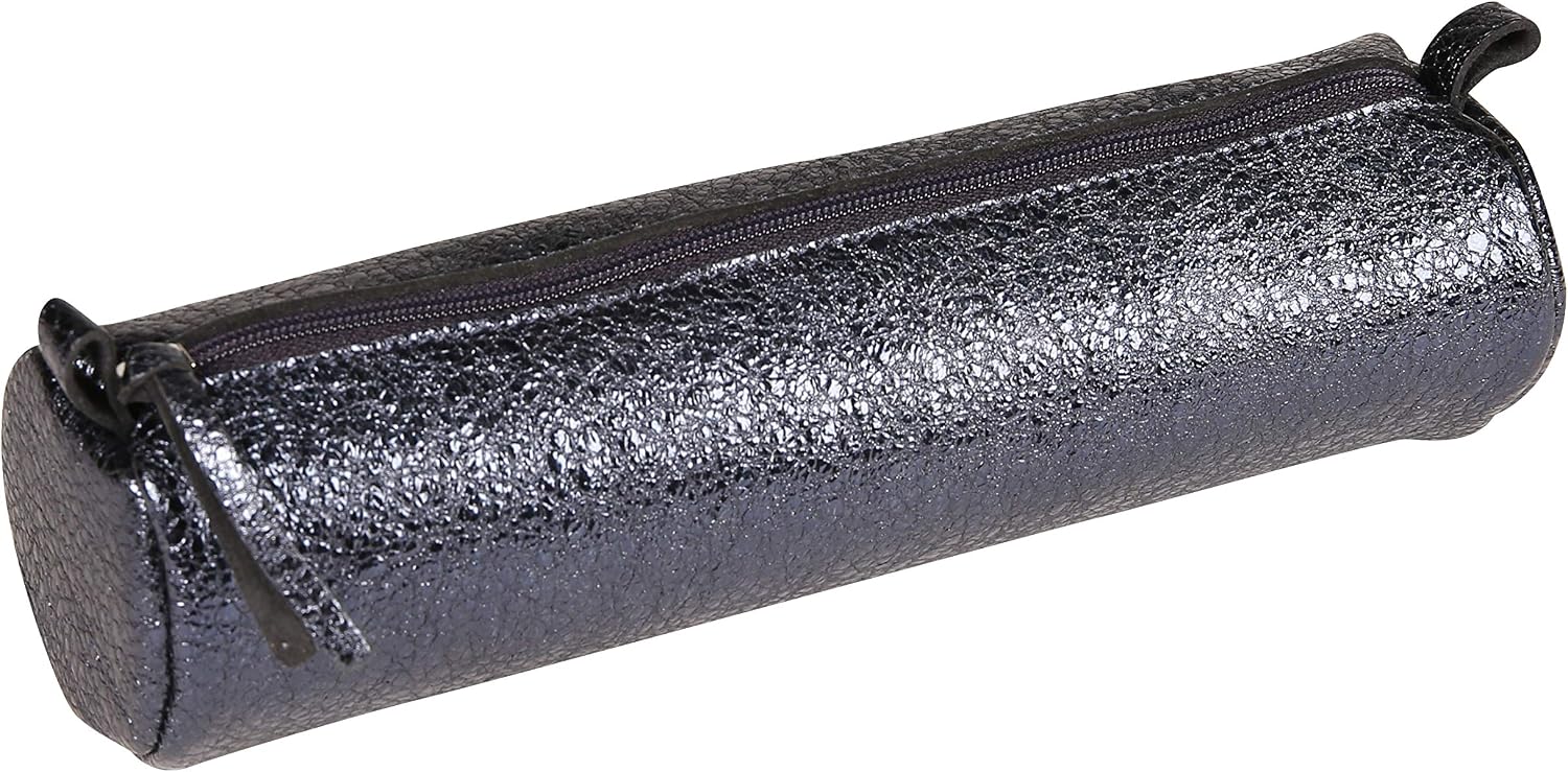 Clairefontaine, Ref 410025C, Céleste' Leather Round Pencil Case, 22cm x 5.5cm, Made From Genuine Lambskin Leather - Image 3