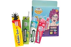 Gagster Prank Chewing Gum 3-in-1 Prank Toys Set - Shocking, Water Squirt and Cockroach Snapping Gum Packs, Prank & Shock Your Friends & Co-Workers. Perfect as Gag Gifts or Practical Joke Gifts