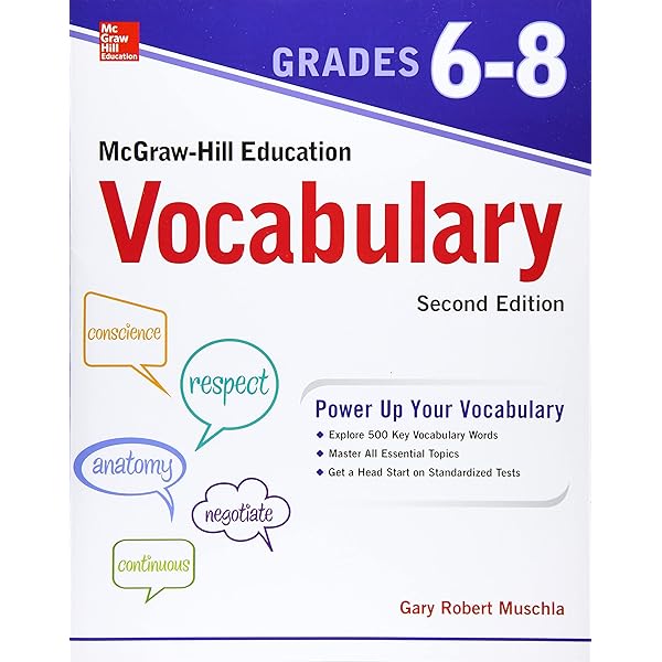 amazon com mcgraw hill education vocabulary grades 6 8 second edition 9781260117042 muschla gary robert robert books