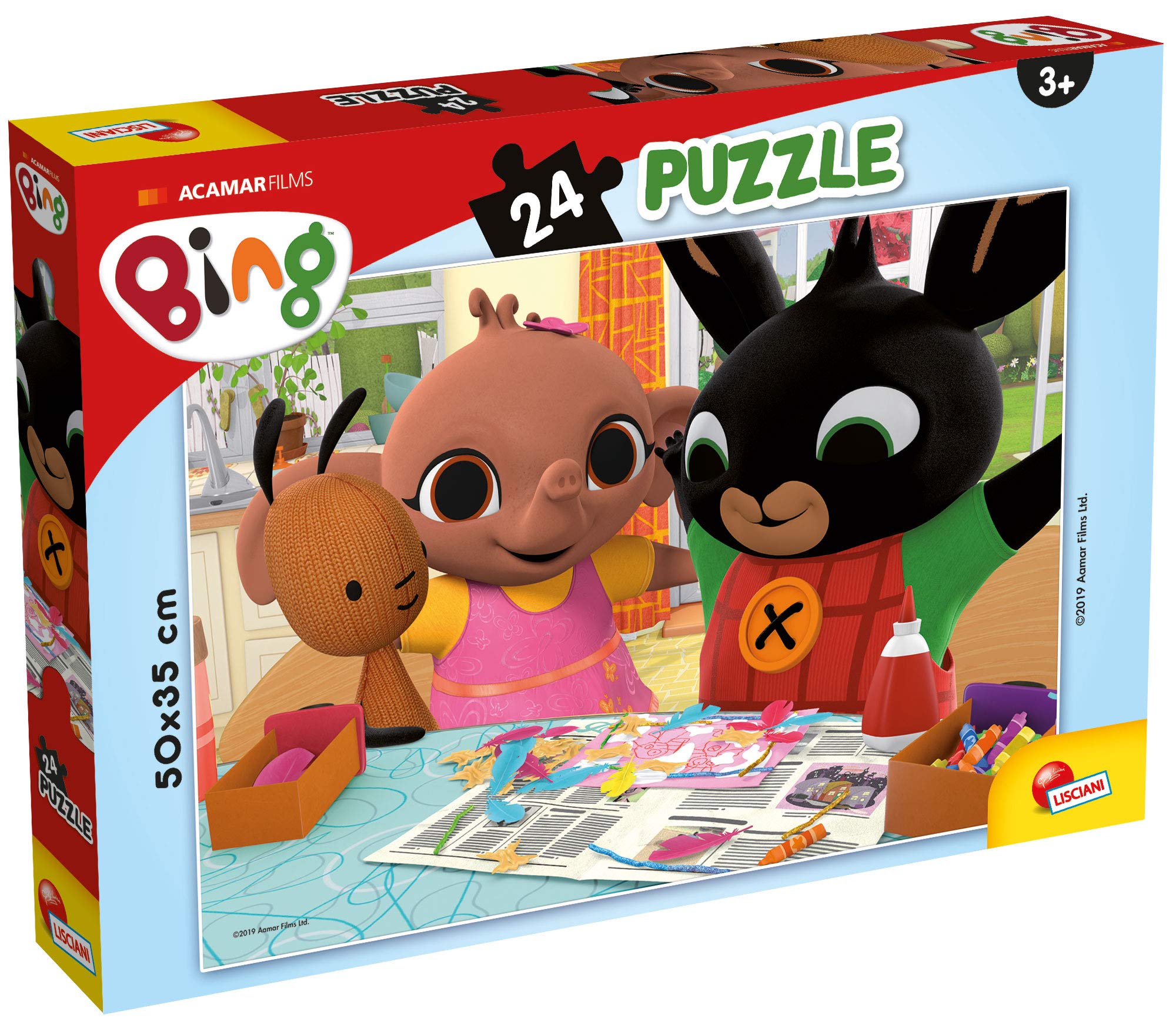 Lisciani - BING FUN TOGETHER PUZZLE - 24-Piece Puzzle for Children Aged 3+ - Features Bing and Friends in Fun Moments - Boosts Patience, Coordination and Focus - Bright Colours - 33x23 cm