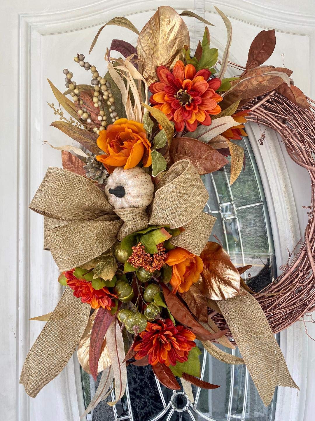 outdoor front door wreaths on Handmade Products Floral Wreaths Decorative Fall Wreaths Indoor Outdoor Wreath Fall Grapevine Wreaths Wreath For Door Fall Front Door Wreath Autumn Grapevine Wreaths Decorative Accessories