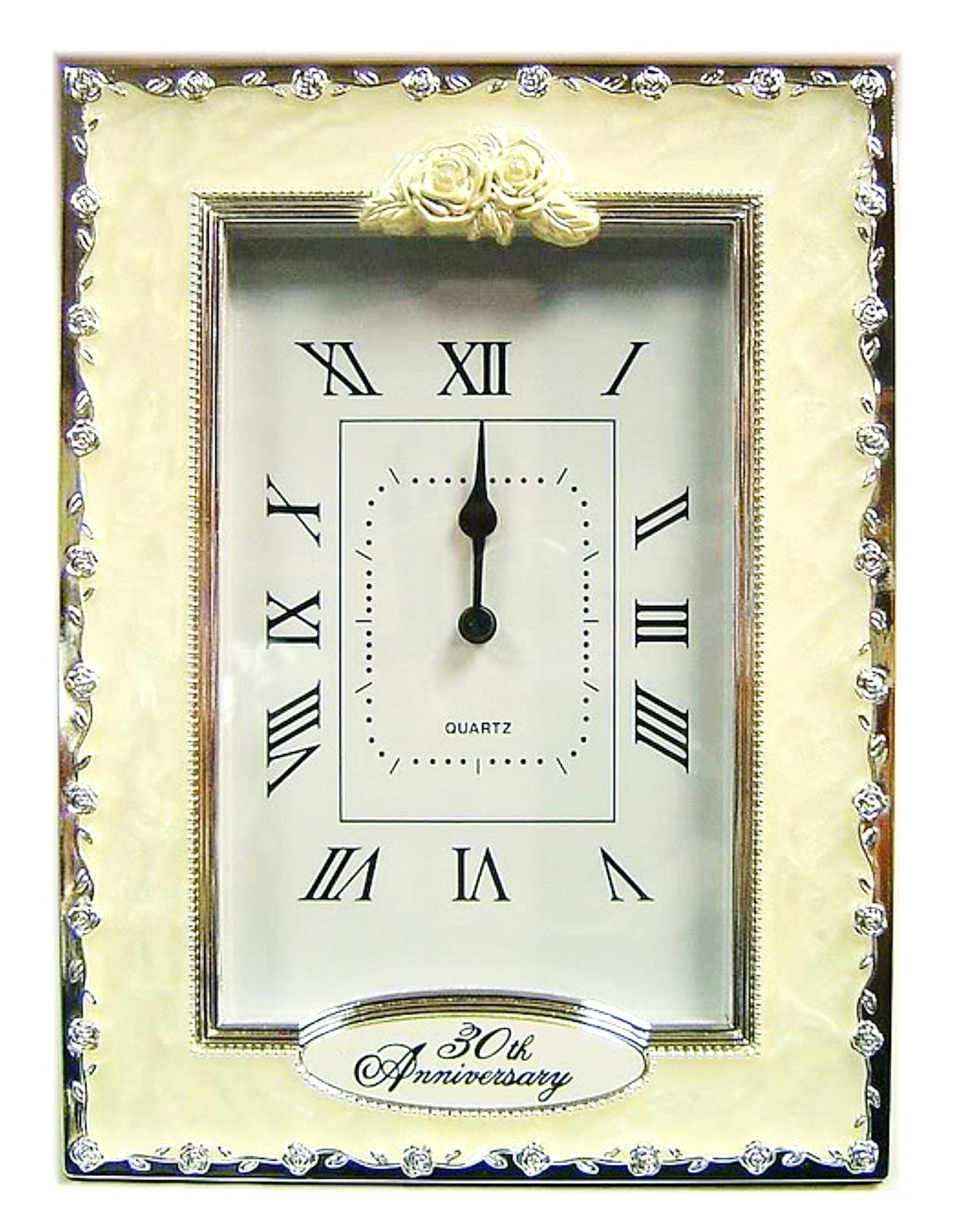 benerini Happy 30th Pearl Wedding Anniversary Quartz Table Clock Gift Present