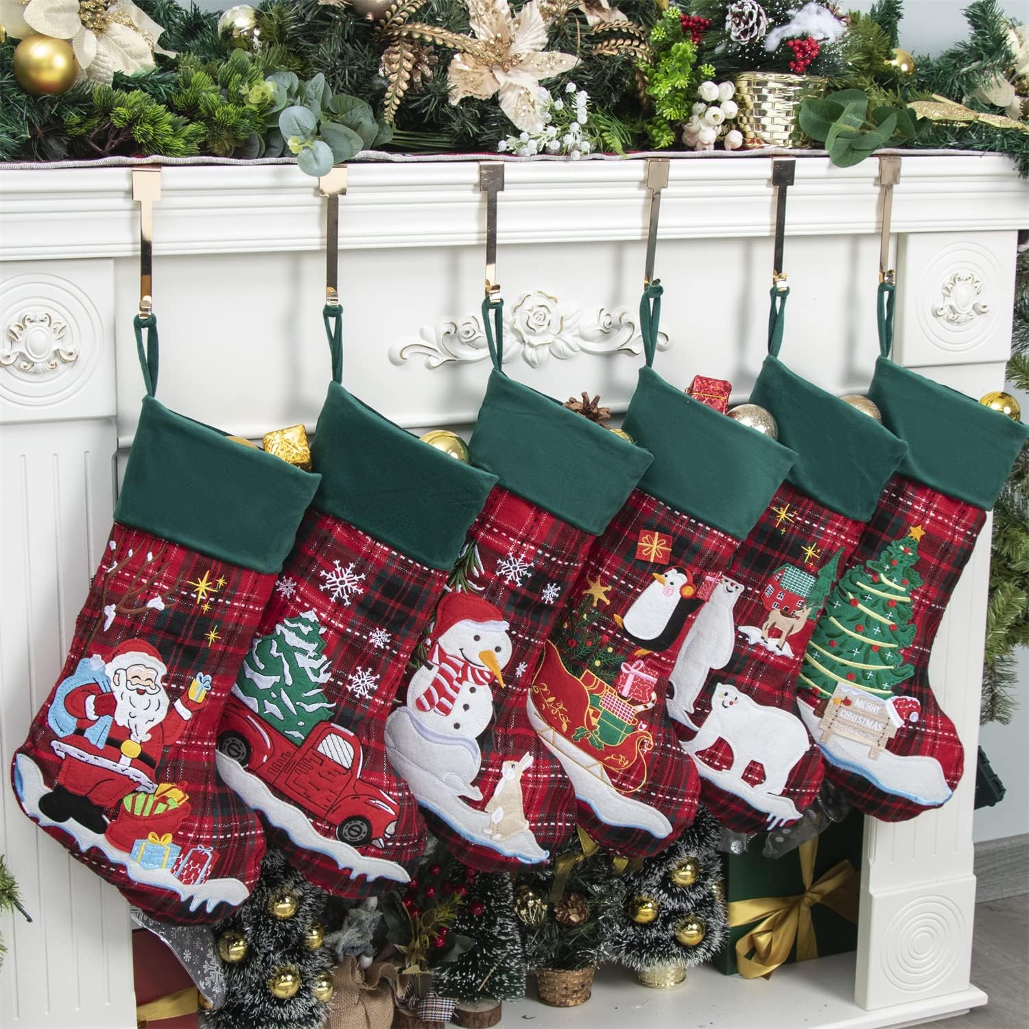 Stockings & Holders - GEX Family Christmas Stockings Set of 6 20