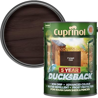 Cuprinol Ducksback 5 Year Waterproof Forest Oak 5 L Shed Fence Paint