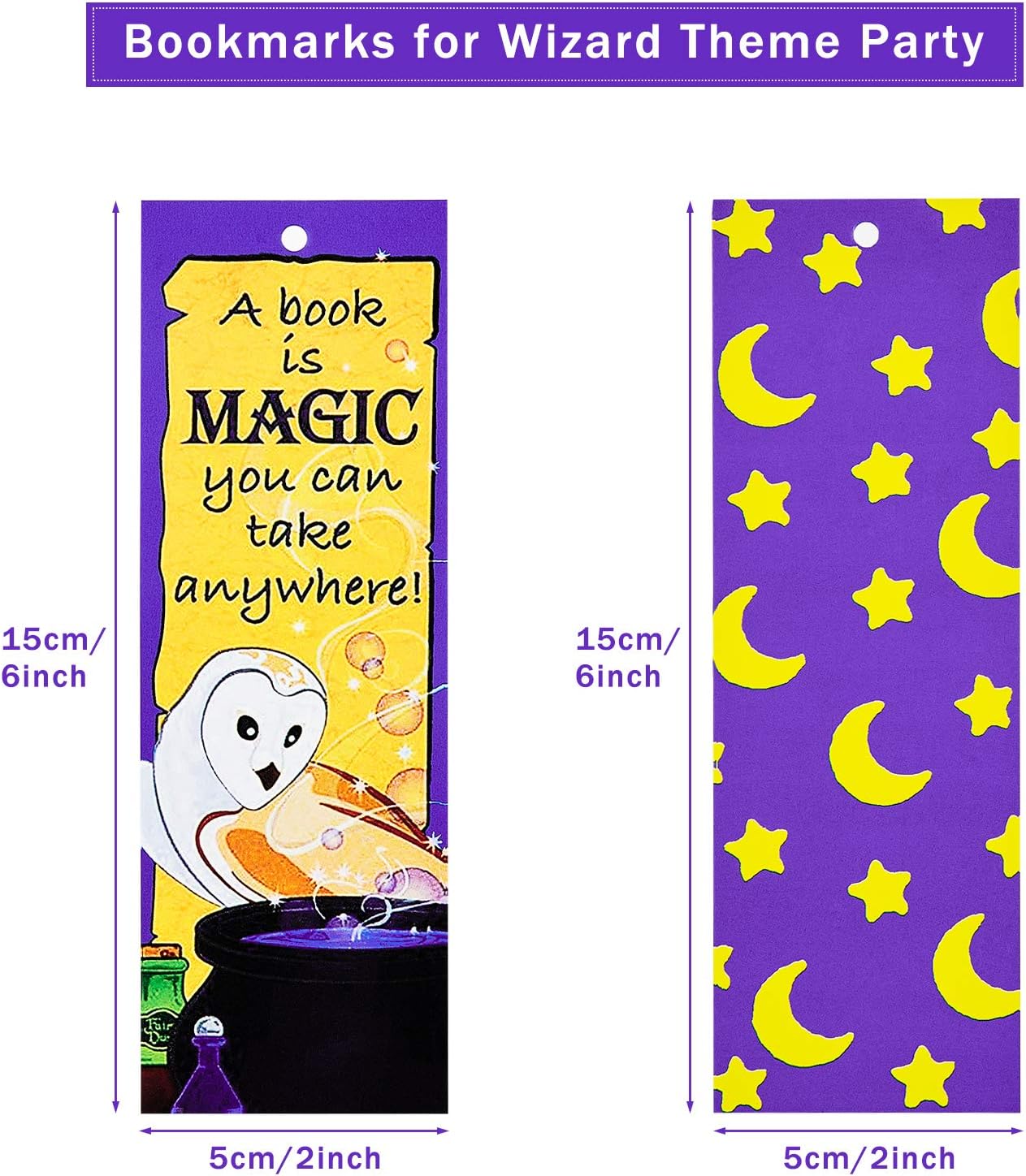 Wizard Academy Bookmarks Magical Laminated Bookmarks for Kids Wizard ...
