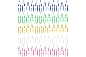 60 Pcs Plastic Tweezers, 4 Inch/10 cm Craft Tweezers, Multicolor Beads Tweezers Craft Forceps Tools Disposable Tweezers for H