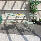 Harbour Housewares Sussex 2 Seater Folding Table Chairs Outdoor Sage Green view 6