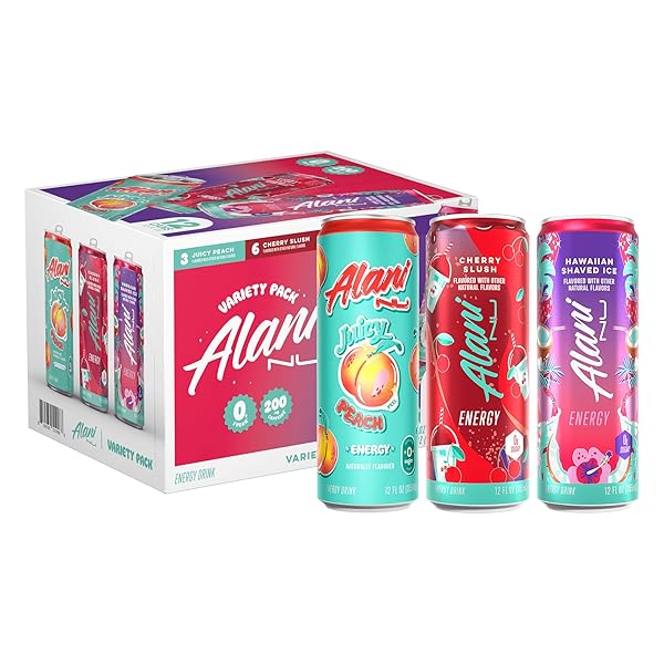 ALANI NU VARIETY PACK CHERRY SLUSH, JUICY PEACH,...