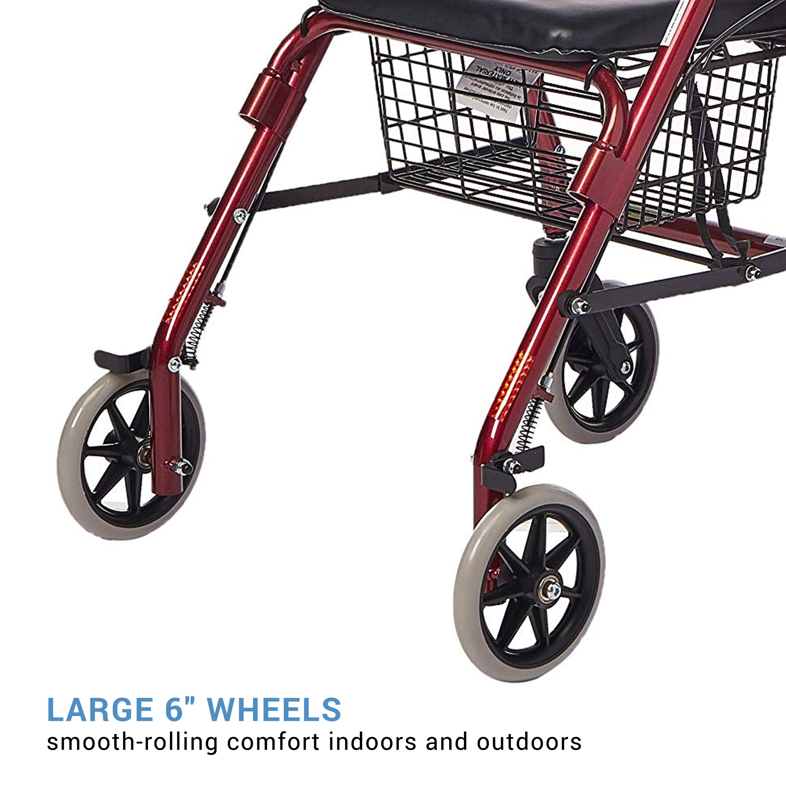 Lumex Walkabout Junior Rollator - Narrow Rolling Walker with Seat for Seniors & Small Spaces Lumex Walkabout Junior Rollator - Narrow Rolling Walker with Seat for Seniors & Small Spaces