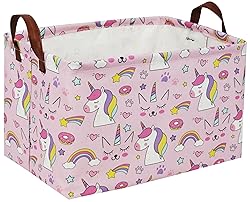 Sanjiaofen Rectangular Pink Unicorn Basket