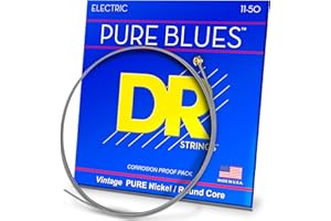 DR Strings Pure Blues Pure Nickel Wrap Round Core 11-50 (PHR-11)