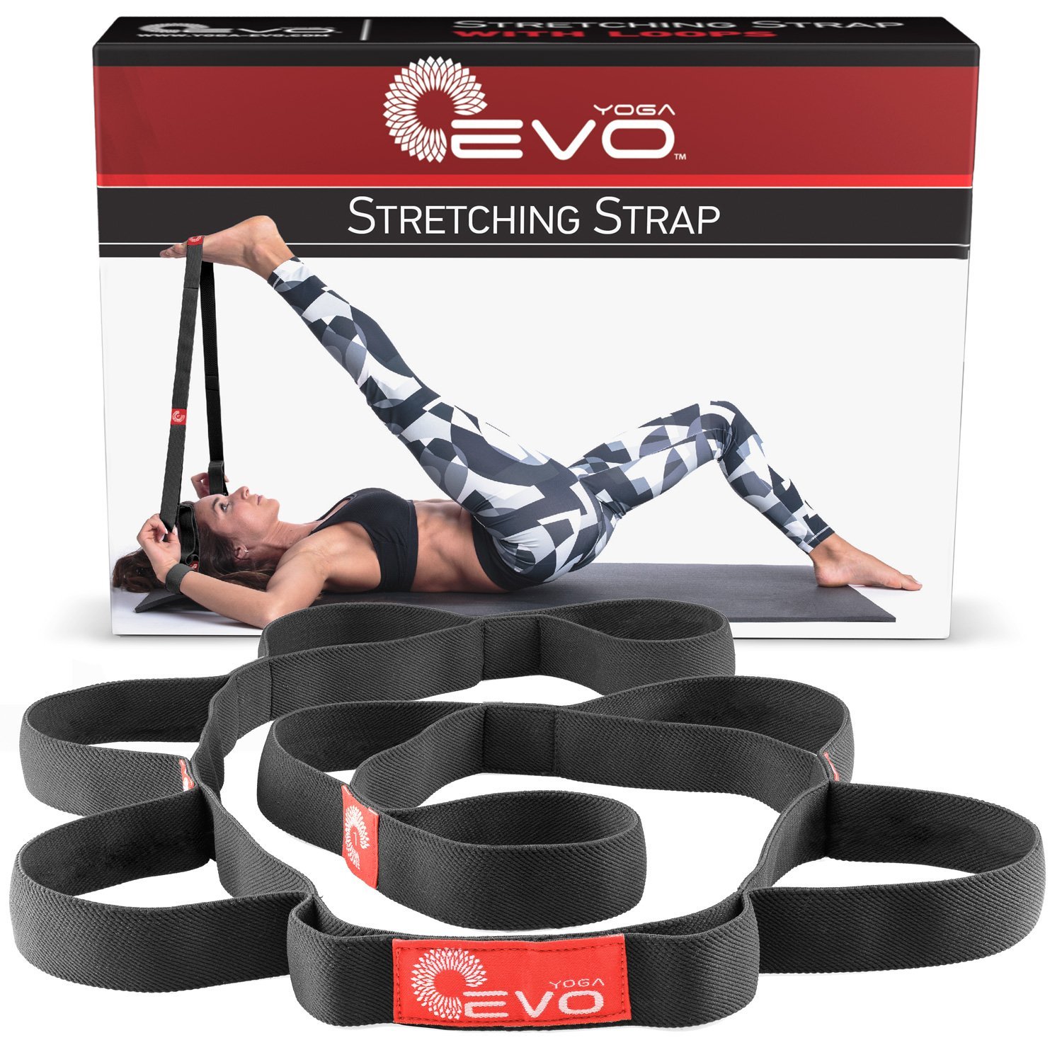 Yoga EVO Stretching Strap Loops Exercise Stretch Out Strap Leg