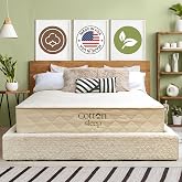 COTTON SLEEP 11" Organic Mattress &ndash; GOTS Cotton &amp; Wool, GOLS Natural Latex, Hybrid Pocket Coil, Non-Toxic, Fiberglass Free, No Polyfoam, Made in USA &ndash; Medium &ndash; Queen