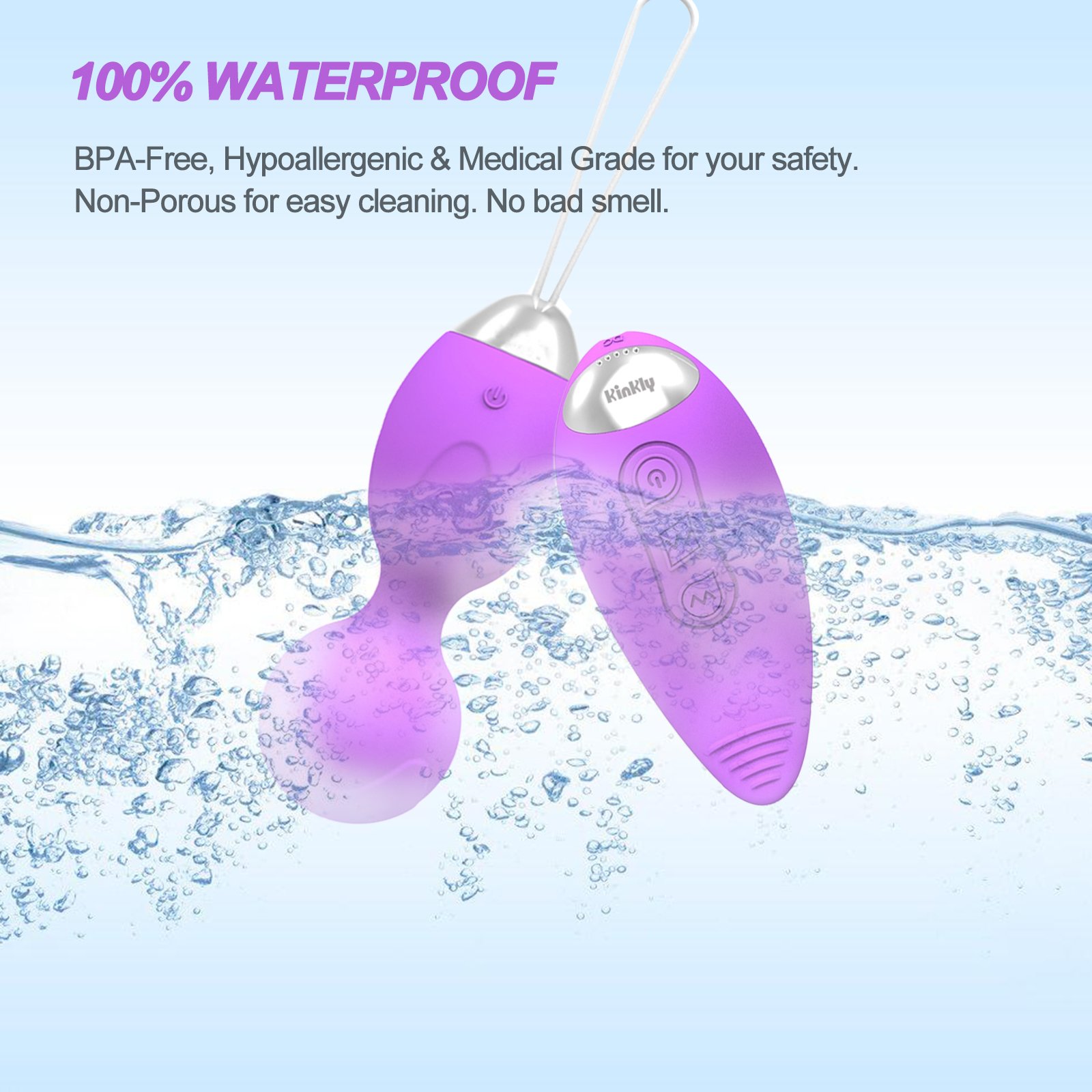 Kegel Exercise Weight Ben Wa Massage Ball with Wireless Remote Controller for Women Bladder Control & Pelvic Floor Exercises