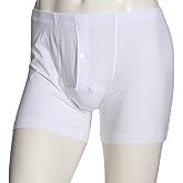 HANRO Men's Cotton Sensation Long Leg Boxer Brief 73063, White, Large