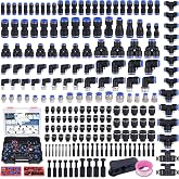 Ailbiuko 200 PCS Pneumatic Quick Connect Air Hose Fitting Kit | 1/8" 1/4" 3/8" 1/2" NPT Thread Push to Connect Fittings,Air Line Quick Connect Quick Release Fitting Assortment Kit