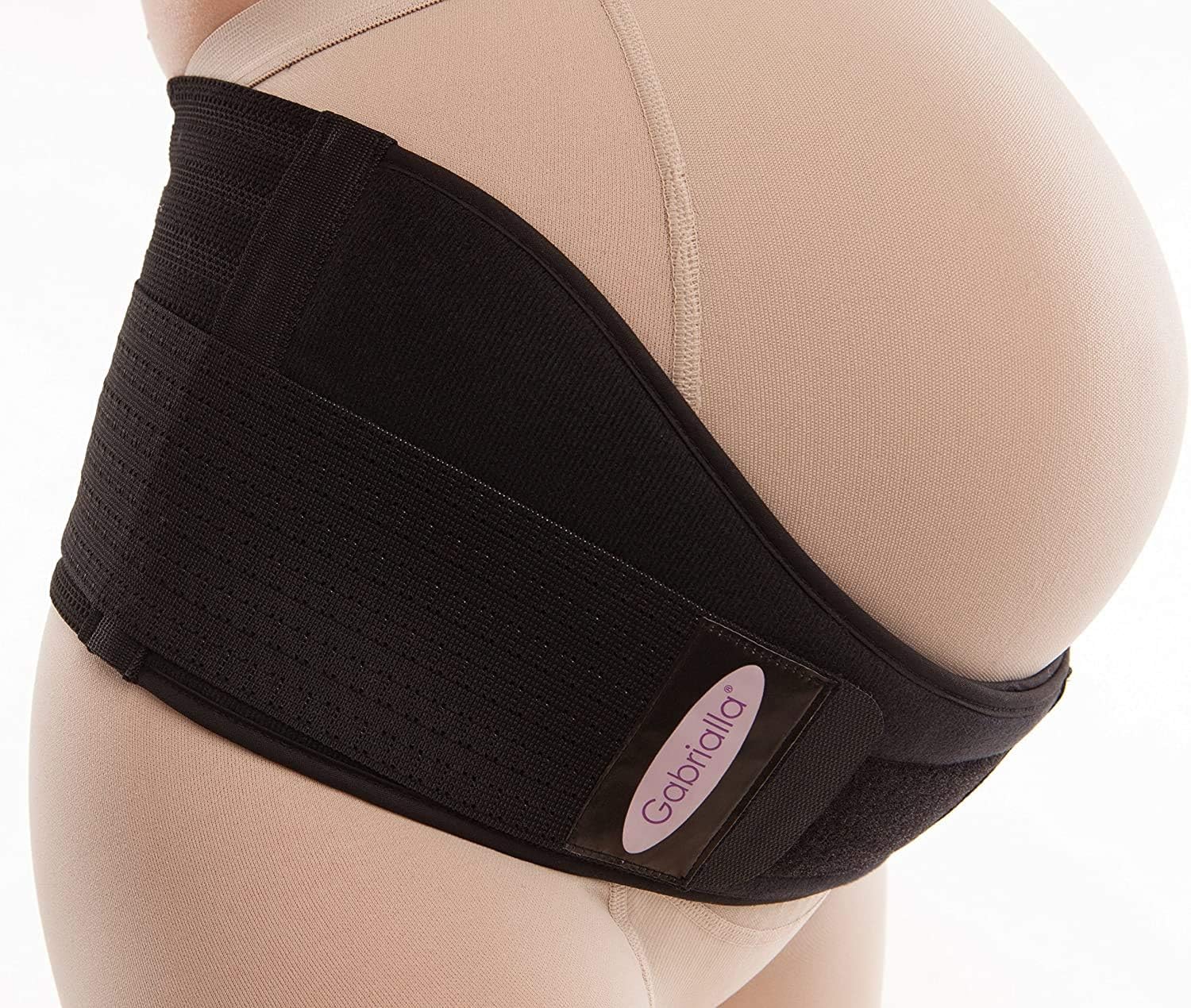 GABRIALLA MS-96i Breathable Cotton Lined Maternity Belt | Back Support |Belly Band for Running & Exercising | Abdominal Pain | Lower Back Pain| Postpartum Recovery: Black Medium: Health & Personal Care