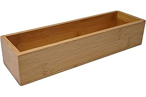 Aviboo Cabinet Drawer Organizer and Storage Tray Box Dividers Set Made of Bamboo Wood, Multipurpose Holder for Craft, Sewing, Office, Bathroom, Kitchen (1, 3.2x11.8x2.2 inch)