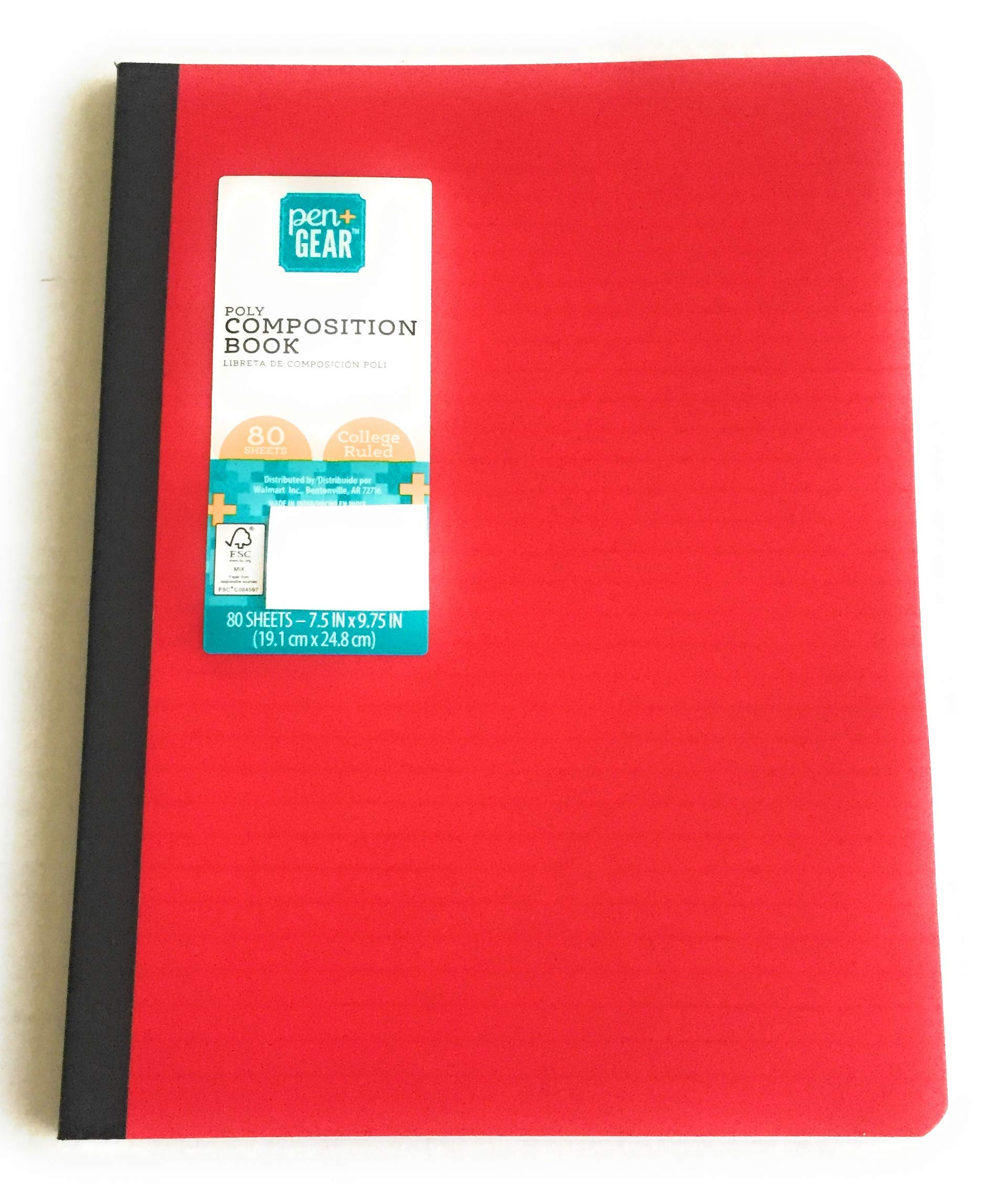 Pen + Gear Poly Composition Book, College Ruled, 80 Pages, GreenBlue