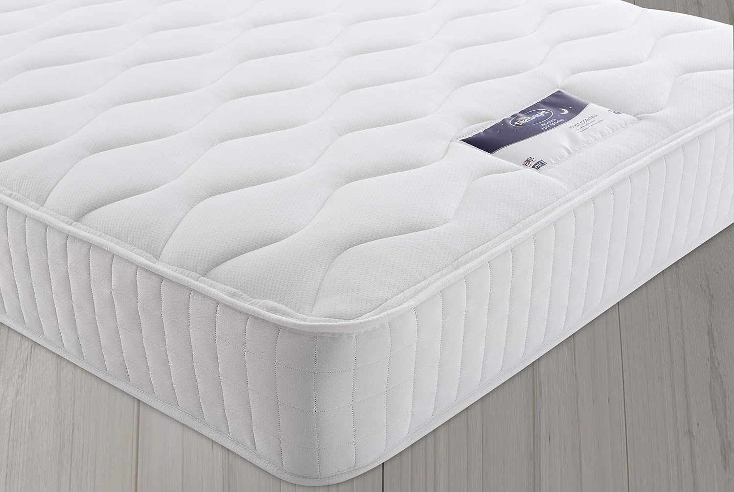 Silentnight Pocket Essentials 1000 Pocket Spring Mattress - Double, White, Double (135 x 190 cm)