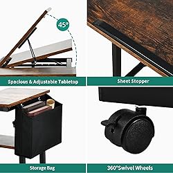 YITAHOME Height Adjustable Table with Charging