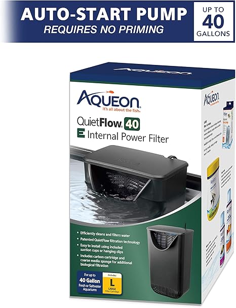 Amazon Com Aqueon Quietflow E Internal Power Filter Large 40 Gallon Pet Supplies
