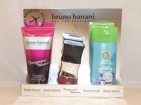 Bruno Banani Dangerous Woman Reiseset 20 ml EDT + 75 ml Herbal Shampoo + 50 ml Shower Gel
