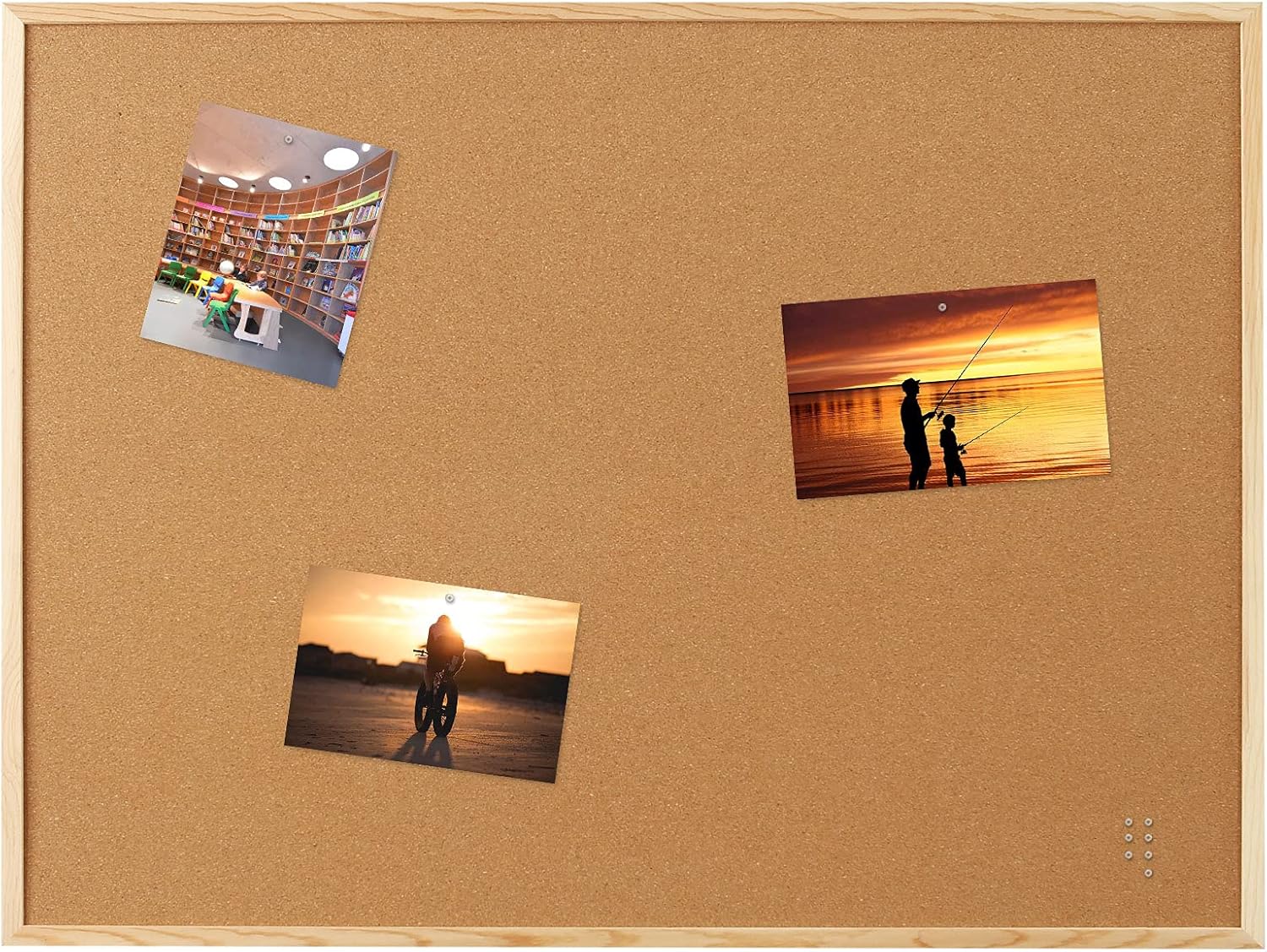 AMUSIGHT Cork Bulletin Board, 24