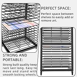 MOOFI Art Drying Rack with 36 Removable Shelves and