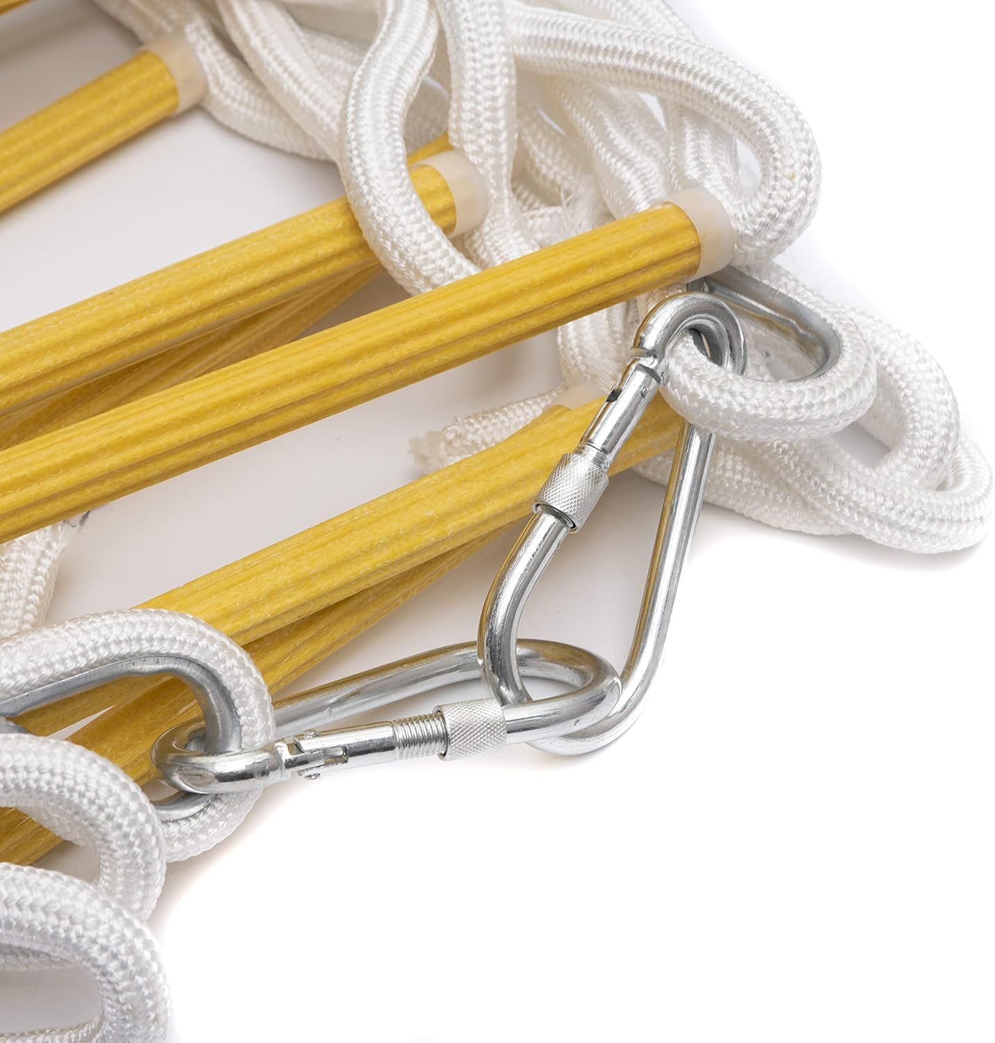 Emergency Fire Escape Ladder Flame Resistant Safety Rope Ladder with Hooks Fast to Deploy & Easy to Use Compact & Easy to Store Withstand Weight up to 900 pounds (4 Story 32FT) - - 