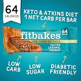 Fit Bakes Salted Caramel Bars 64 Cal Low Carb Sugar Free 12x19g view 2