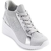 DKNY Women's Kasia Everyday Lace Up Wedge Sneakers