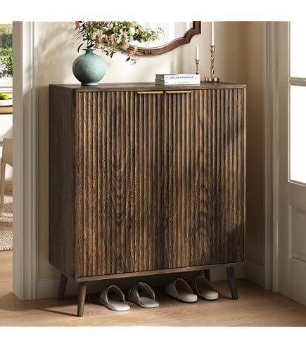 Amazon.com: Kiasthome Shoe Storage Cabinet with Adjustable Shelves