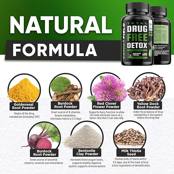 Amazon Com Cannafield Detox And Liver Cleanse Usa Made 5 Days Detox Natural Toxins Remove Best Detox Pills Potent Liver Urinary Tract Cleanse Supplement For Toxin Removal