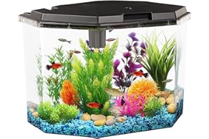Koller Products 6.5-Gallon Aquarium Kit with Power Filter and LED Lighting, (AP650)