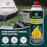 Green Haven 8 Pack EN417 Butane Cartridges for Camping Stoves BBQs view 3
