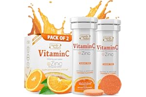 SIGNIFY NATURE Vitamin C 1000mg Effervescent Tablets - Potent Immune Support VIT C with Zinc Supplement - Sugar-Free & Vegan Formula | Dissolvable Vitamin C Tablets - Water Soluble Fizzy Elixir - 20CT