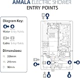 Triton Amala Metallic 8.5kW Electric Shower Black Brushed Brass with Hose view 8