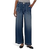KUT from the Kloth Meg High-Rise Wide Leg Pants W/Pork Chop Pockets