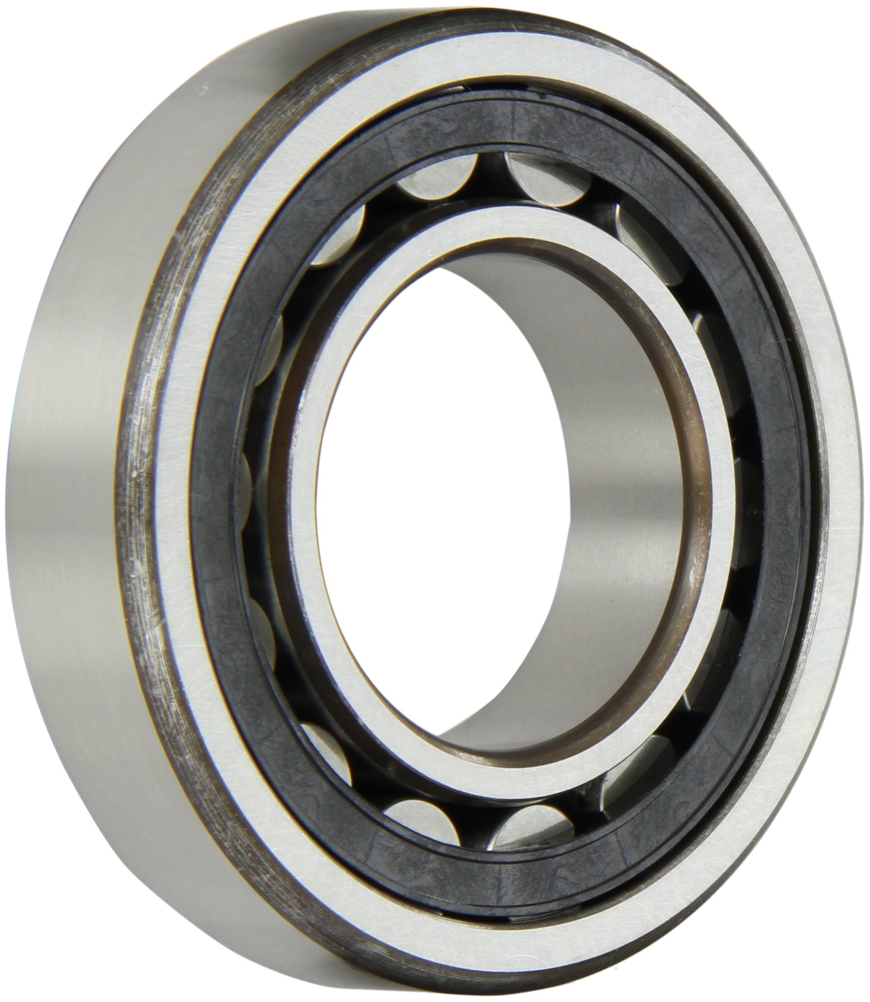 FAG NJ208E-TVP2-C3 Cylindrical Roller Bearing, Single Row, Straight Bore, Removable Inner Ring, Flanged, High Capacity, Polyamide/Nylon Cage, C3 Clearance, Metric, 40mm ID, 80mm OD, 18mm Width