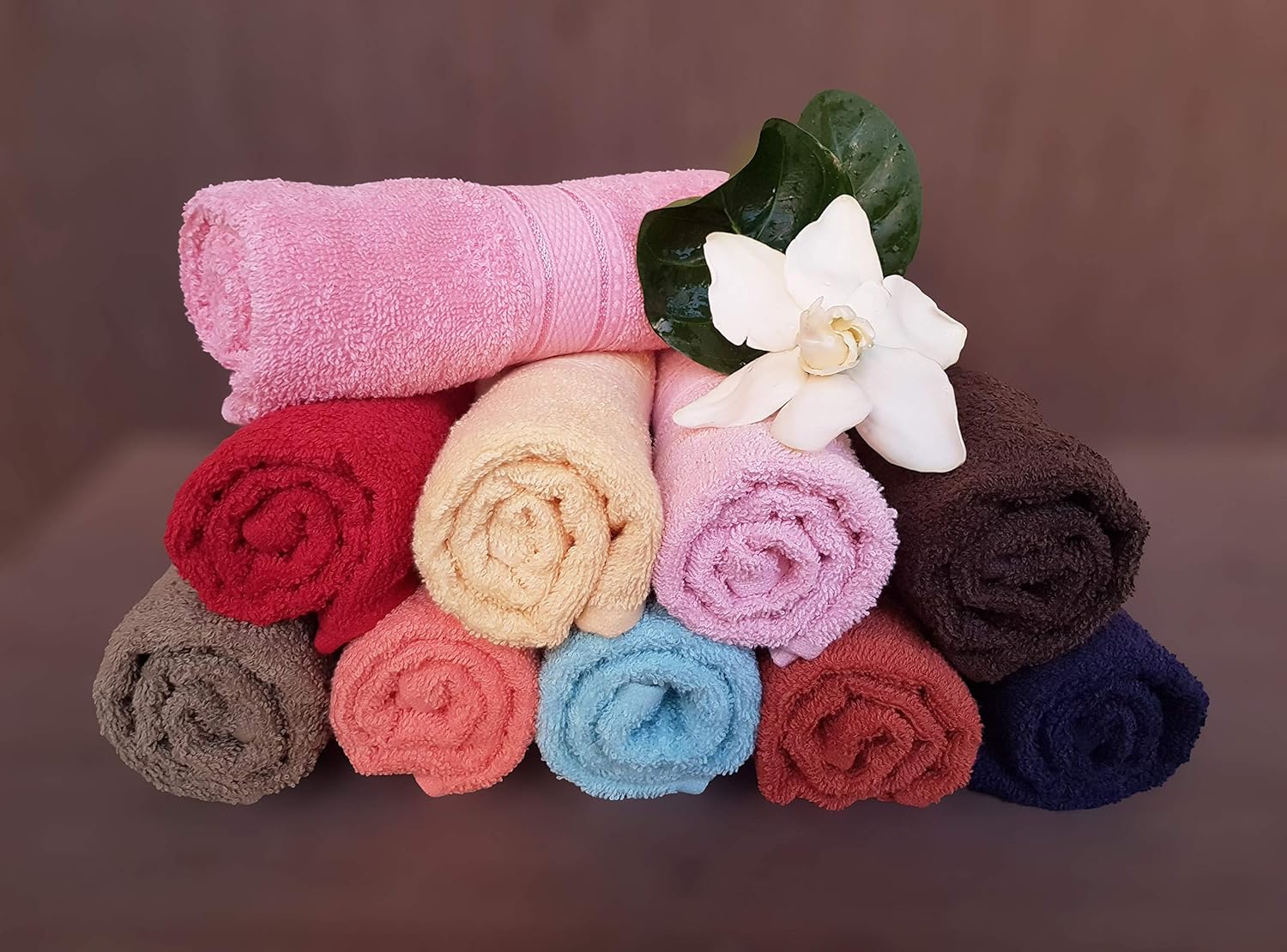 KSC Shop® Luxury Cotton Royal Multi Color Hand Towel Set of 10 Hand